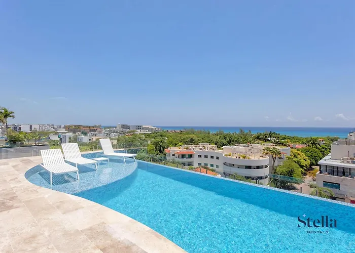 Chic At My Menesse In Playa With Roof Pool