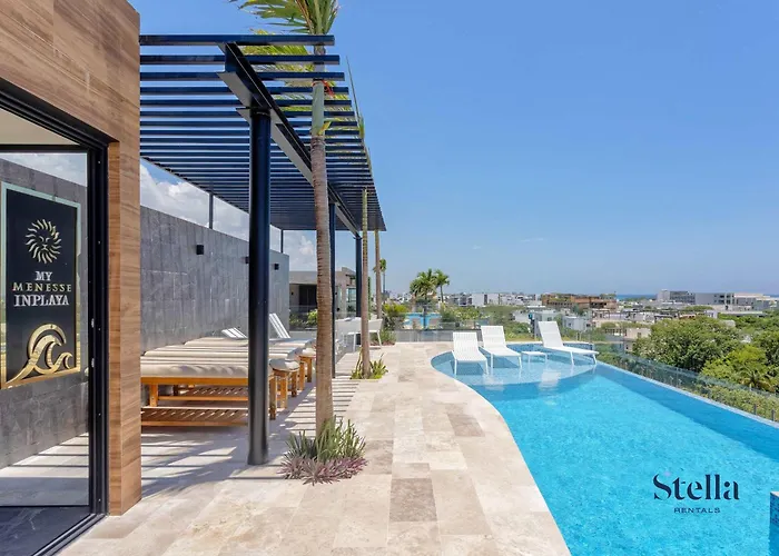 Chic At My Menesse In Playa With Roof Pool Casa de férias *